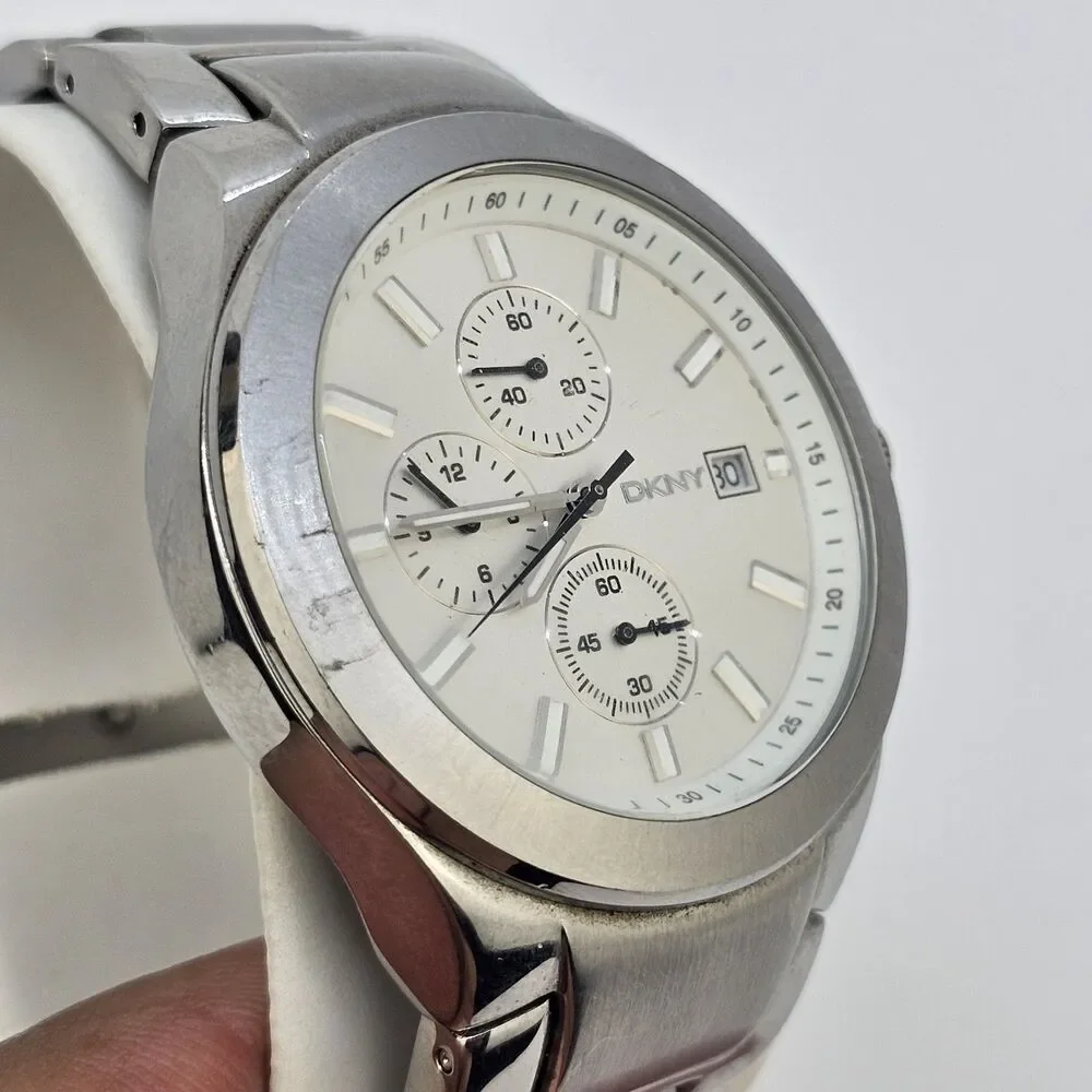DKNY Men's Watch 38MM Gray Dial Date Gray Bracelet‎ Band 6